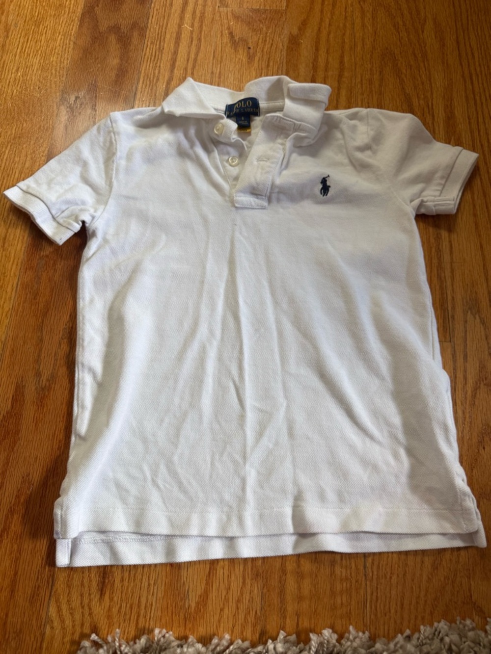💜Polo by Ralph Lauren White Short Sleeve Polo with Navy Pony